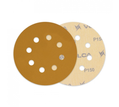 Круг абразивный VOLCA SAPPHIRE 125мм,8отв P 150 бумажная основа (пакет 10 шт.)