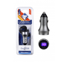 Зарядное устройство Nova Bright для моб.устройств, 2 USB-порта, 3100мА + цифровой LED вольтметр, 12/