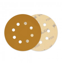 Круг абразивный VOLCA SAPPHIRE 125мм,8отв P 220 бумажная основа (пакет 10 шт.)