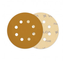 Круг абразивный VOLCA SAPPHIRE 125мм,8отв P 240 бумажная основа (пакет 10 шт.)
