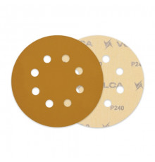 Круг абразивный VOLCA SAPPHIRE 125мм,8отв P 240 бумажная основа (пакет 10 шт.)