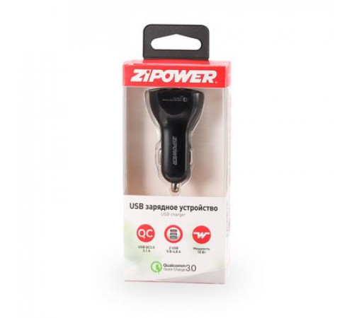 Разветвитель прикуривателя 3USB 3,1A ZIPOWER