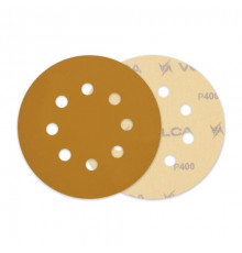 Круг абразивный VOLCA SAPPHIRE 125мм,8отв P 400 бумажная основа (пакет 10 шт.)