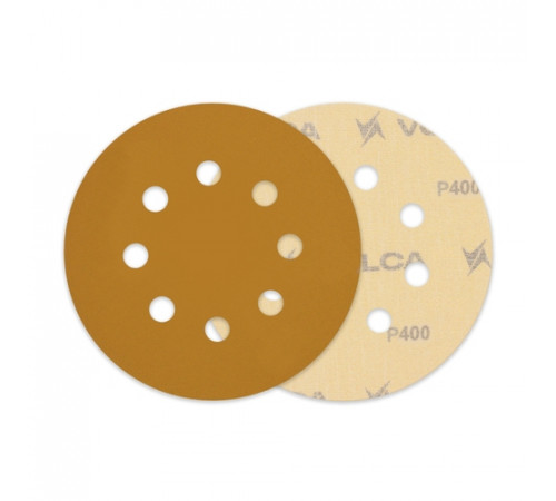 Круг абразивный VOLCA SAPPHIRE 125мм,8отв P 400 бумажная основа (пакет 10 шт.)