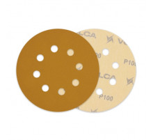 Круг абразивный VOLCA SAPPHIRE 125мм,8отв P 100 бумажная основа (пакет 5 шт.)