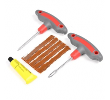 Набор для ремонта б/к шин City Up (шило,разв, клей, жгуты) Т-усиленный инструмент