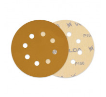 Круг абразивный VOLCA SAPPHIRE 125мм,8отв P 150 бумажная основа (пакет 5 шт.)
