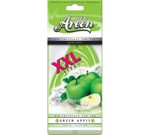 Ароматизатор AREON бумажный MON XXL Gr.apple (Зеленое яблоко) ~