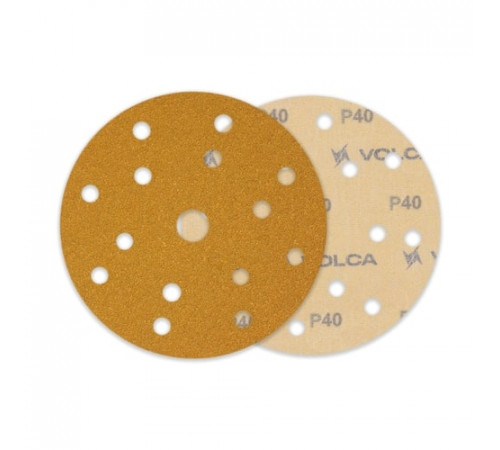 Круг абразивный VOLCA SAPPHIRE 150мм,15отв P 040 бумажная основа (упак.100 шт.)