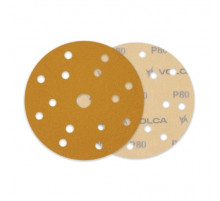 Круг абразивный VOLCA SAPPHIRE 150мм,15отв P 080 бумажная основа (упак.50 шт.)