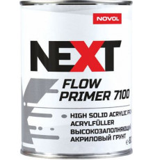 Грунт акриловый NOVOL NEXT FLOW 7100 ТОЛСТОСЛОЙНЫЙ 4+1, (Белый) 0,8 л+ отв Н7900 0,2 л