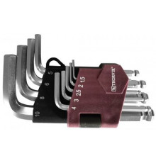 Набор ключей шестигранных 09 шт. коротких с шаром, H1.5-H10 / THORVIK