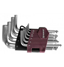 Набор ключей шестигранных 10 шт. коротких с шаром, H1.5-H10 / THORVIK