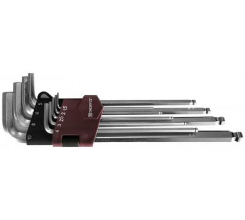 Набор ключей шестигранных 09 шт. удлиненных с шаром, H1.5-H10 / THORVIK