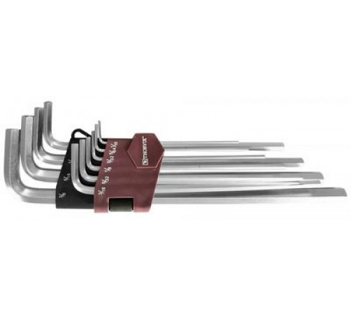 Набор ключей шестигранных 10 шт. удлиненных дюймовых, H1/16"-H3/8"  / THORVIK