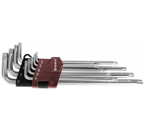 Набор ключей TORX 9пр. Г-об. удлиненных, Т10-T50 / THORVIK