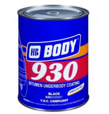 Антигравий BODY 930 черный 1кг шумопоглощающий Жидкий локер(банка)