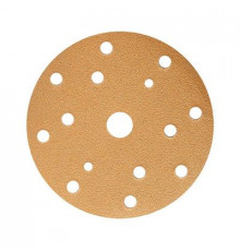 Круг абразивный SUNMIGHT B312TV 125мм P150 на липучке,8 отв., золотистый