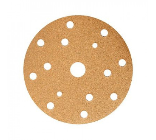 Круг абразивный SUNMIGHT B312TV 125мм P600 на липучке,8 отв., золотистый