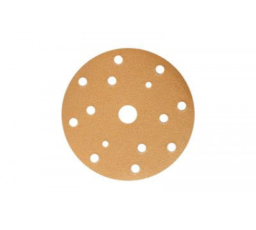 Круг абразивный SUNMIGHT B312TV 150мм P040 на липучке,15 отв., золотистый