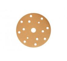 Круг абразивный SUNMIGHT B312TV 150мм P060 на липучке,15 отв., золотистый