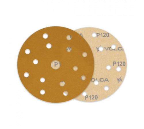 Круг абразивный VOLCA SAPPHIRE 150мм,15отв P 120 бумажная основа (пакет 10 шт.)