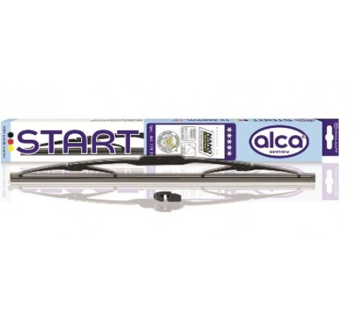 Щетка стеклоочистителя AL-CA START (голубая) 45см  1штука, адаптер крючок