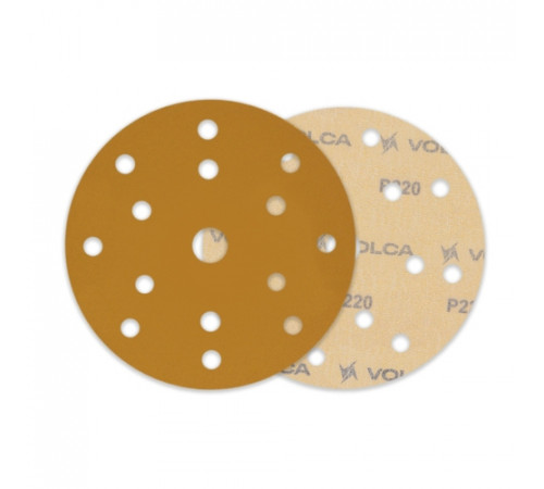 Круг абразивный VOLCA SAPPHIRE 150мм,15отв P 220 бумажная основа (пакет 10 шт.)