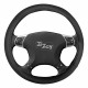 Оплетка руля ZIZAY серия Smooth гладкая экоКожа, цвет карбон, размер М