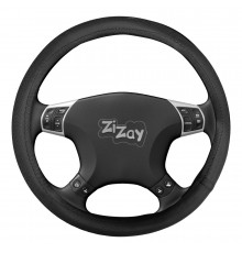 Оплетка руля ZIZAY серия Smooth гладкая экоКожа, цвет карбон, размер М