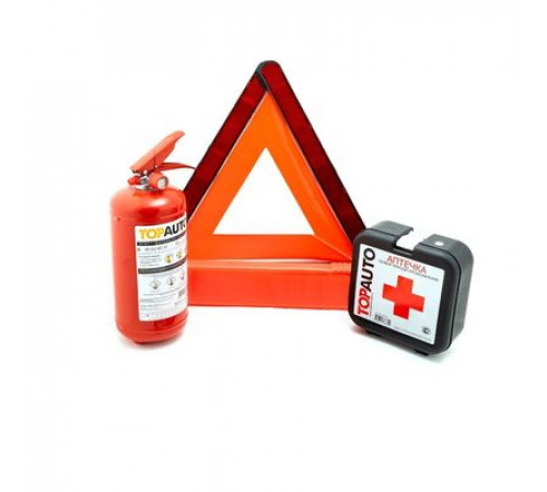 Набор Автомобилиста Техосмотр (Сумка, огнетушитель ОП-2 железный с манометром, Аптечка по приказу, З