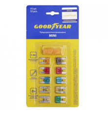 Предохранители Mini плоские с пинцетом Goodyear (5А,7,5А,10А,15А,20А,30А) 10шт