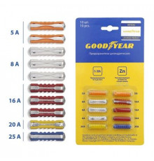 Предохранители цилиндрические Goodyear (5А,8А,16А,20А,25А) 10шт