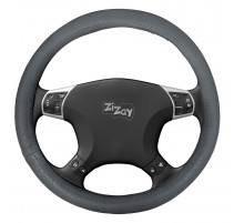 Оплетка руля ZIZAY серия Smooth гладкая экоКожа, цвет серый, размер М