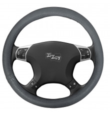 Оплетка руля ZIZAY серия Smooth гладкая экоКожа, цвет серый, размер М