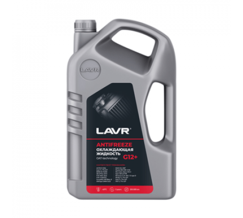 Антифриз G12+ готовый к применению LAVR  5 кг цвет красный ЧЗ