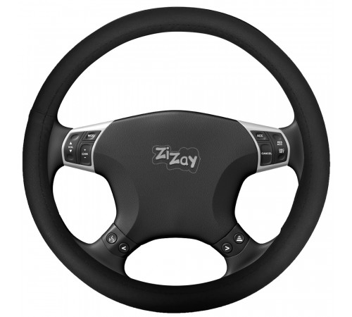 Оплетка руля ZIZAY серия Smooth гладкая экоКожа, цвет черный, размер М