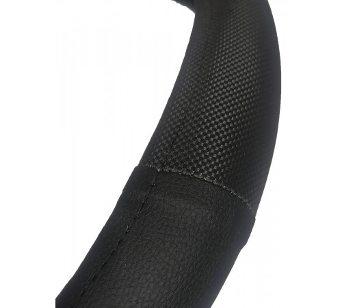 Оплетка руля ZIZAY серия Kombi гладкая экокожа, цвет карбон-черный, размер М
