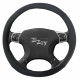 Оплетка руля ZIZAY серия Kombi гладкая экокожа, цвет карбон-черный, размер М