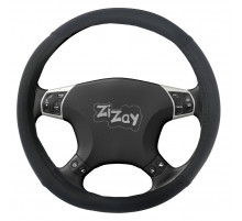 Оплетка руля ZIZAY серия Kombi гладкая экокожа, цвет карбон-черный, размер М