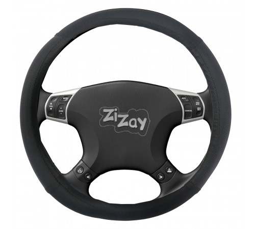 Оплетка руля ZIZAY серия Kombi гладкая экокожа, цвет карбон-черный, размер М