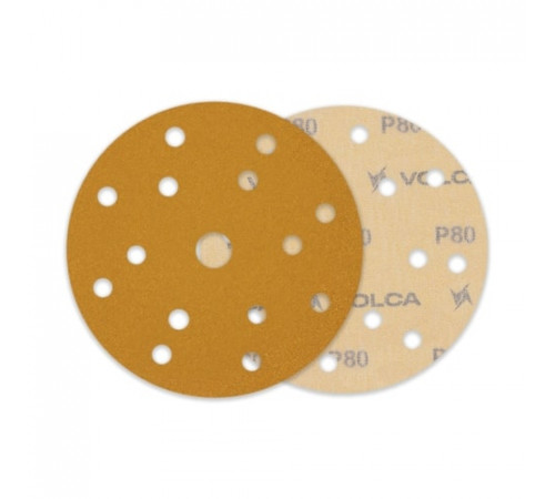 Круг абразивный VOLCA SAPPHIRE 150мм,15отв P 080 бумажная основа (пакет 5 шт.)