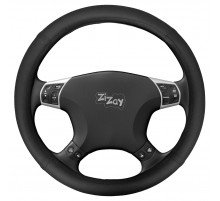 Оплетка руля ZIZAY серия Kombi гладкая экокожа, цвет черный перфорация+черный гладкий, размер М
