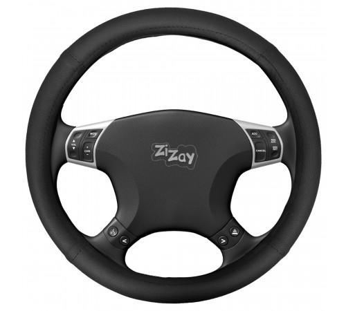 Оплетка руля ZIZAY серия Kombi гладкая экокожа, цвет черный перфорация+черный гладкий, размер М
