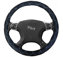 Оплетка руля ZIZAY серия Sponge спонж, цвет черный+белый ромб, размер М