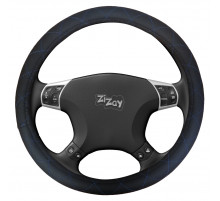 Оплетка руля ZIZAY серия Sponge спонж, цвет черный+синий ромб, размер М