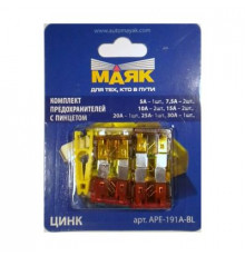 Предохранители Норма Uni плоские МАЯК АВТО с пинцетом