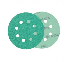 Круг абразивный VOLCA EMERALD 125мм,8отв P 060 пленочная основа