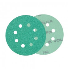 Круг абразивный VOLCA EMERALD 125мм,8отв P 060 пленочная основа