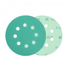 Круг абразивный VOLCA EMERALD 125мм,8отв P 120 пленочная основа